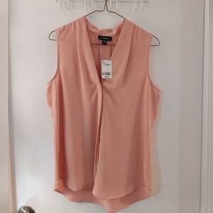 Le Château Women's Light Pink Sleeveless Blouse